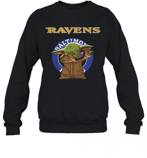 Baby Yoda Baltimore Ravens Logo Star Wars T-Shirt Unisex Sweatshirt
