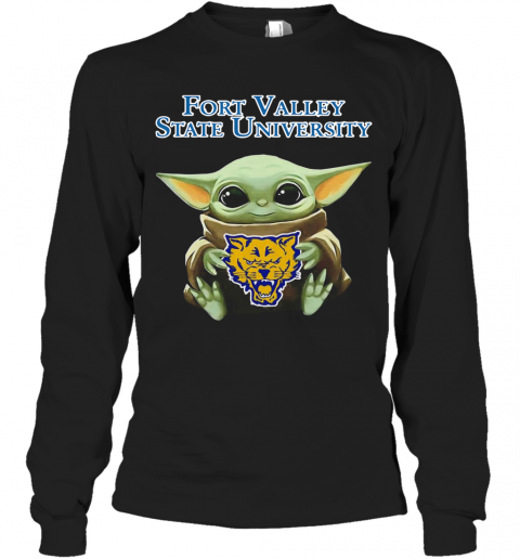 Baby Yoda Hug 2020 Fort Valley State University T-Shirt Long Sleeved T-shirt 