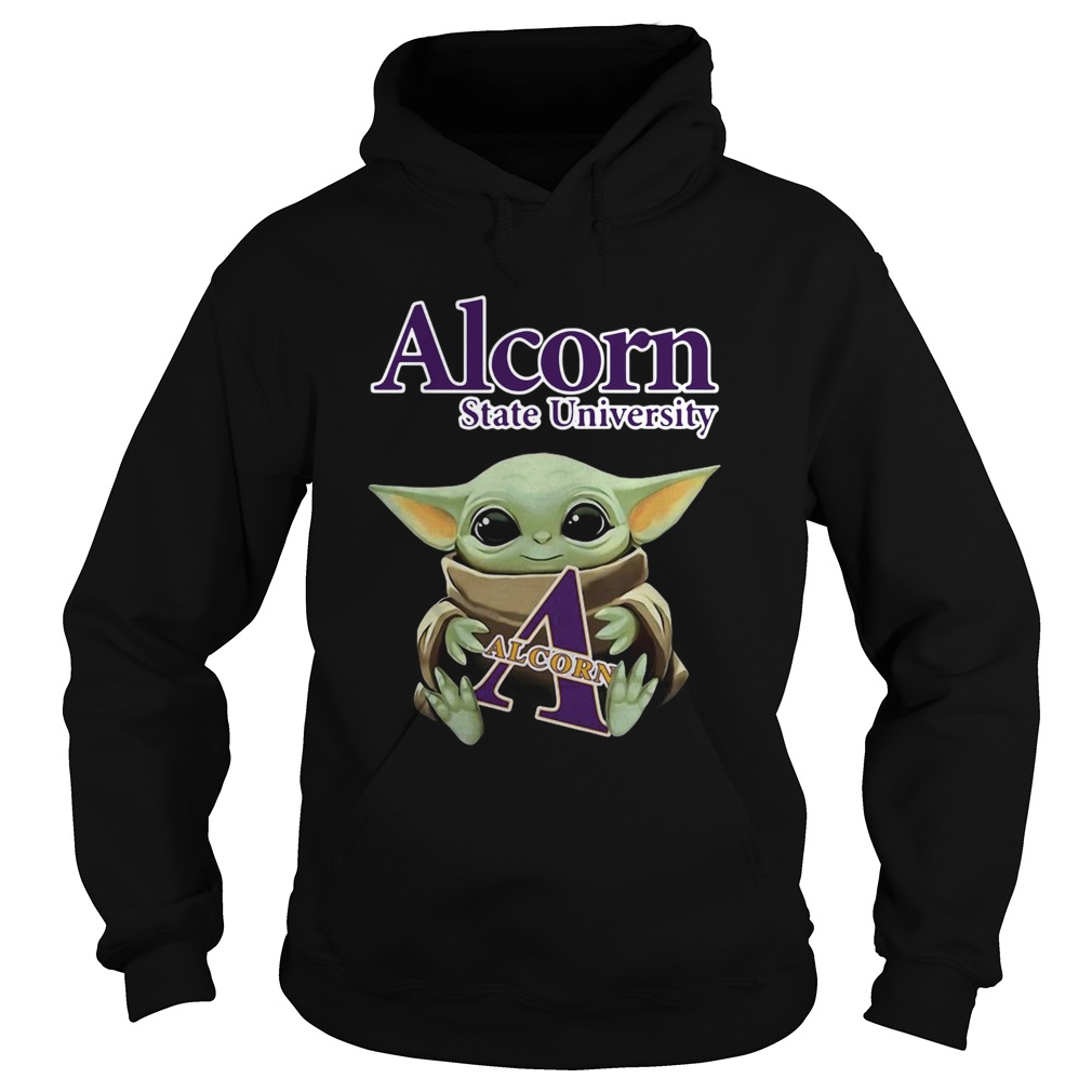 Baby Yoda Hug Alcorn State University Hoodie