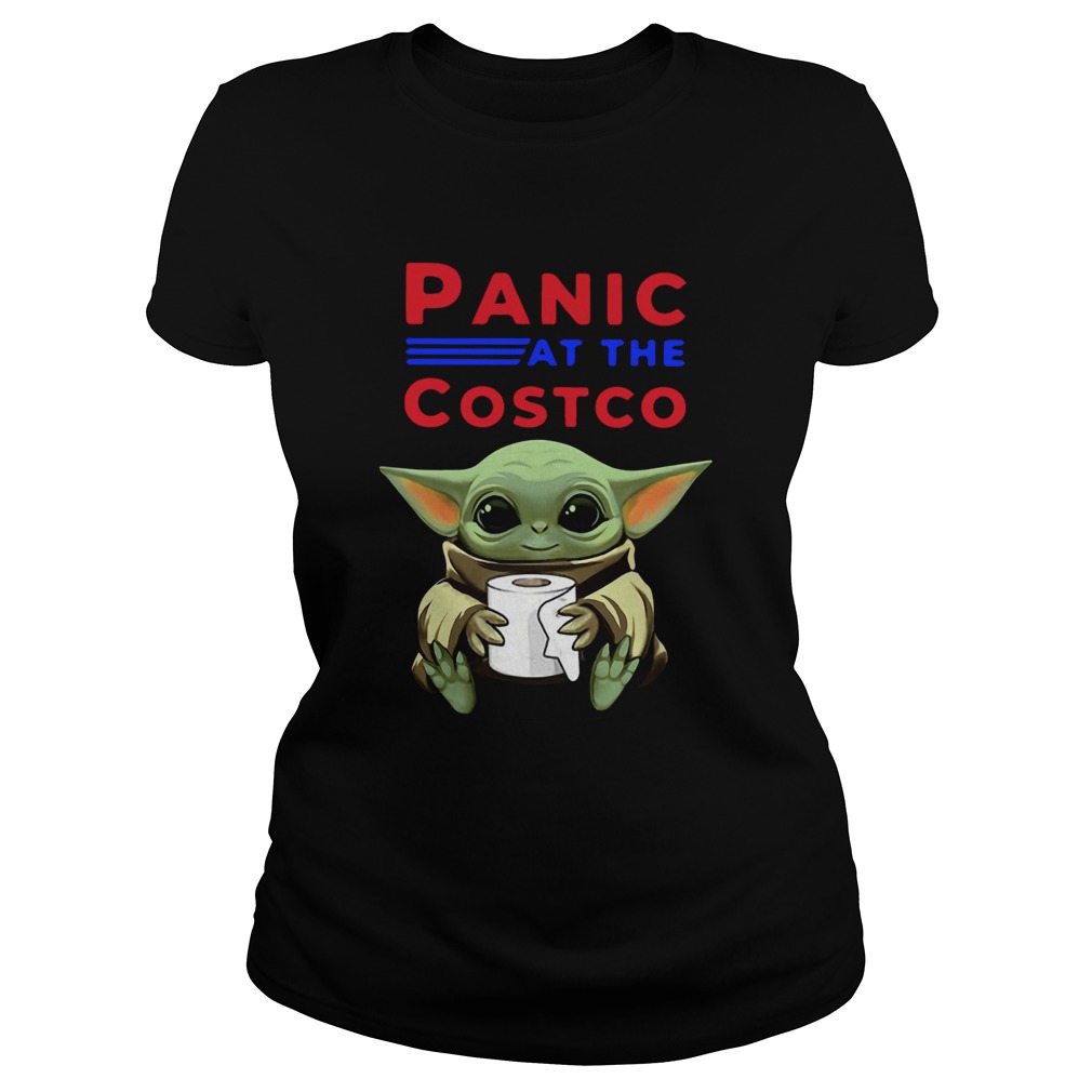 Baby Yoda Panic At The Costco Classic Ladies