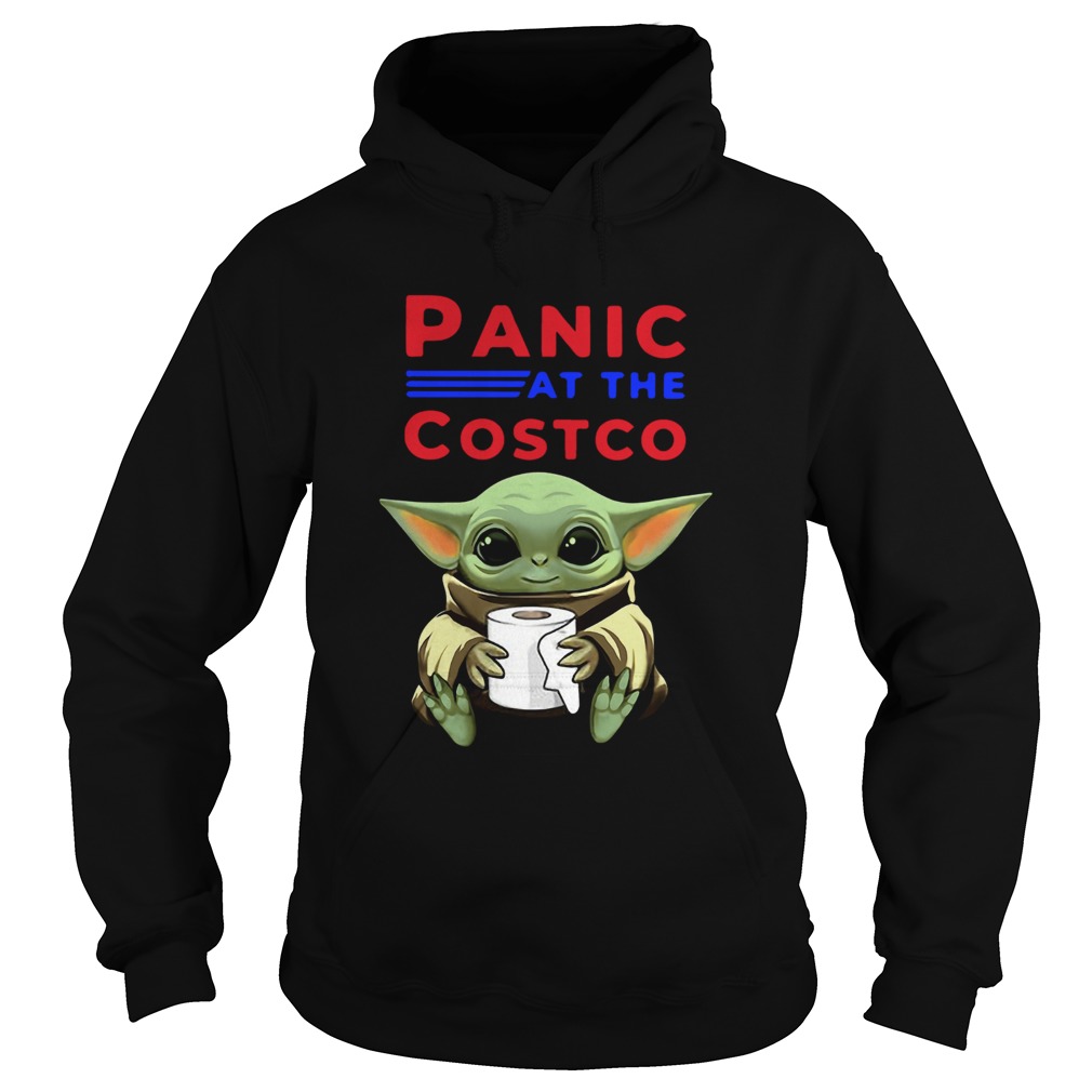 Baby Yoda Panic At The Costco Hoodie