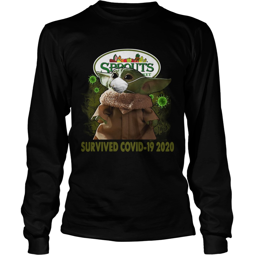 Baby Yoda Sprouts Farmers Market Survived Covid 19 2020 Long Sleeve