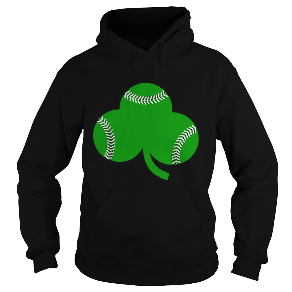 Baseball St Patricks Day Shamrock Irish Baseball Hoodie