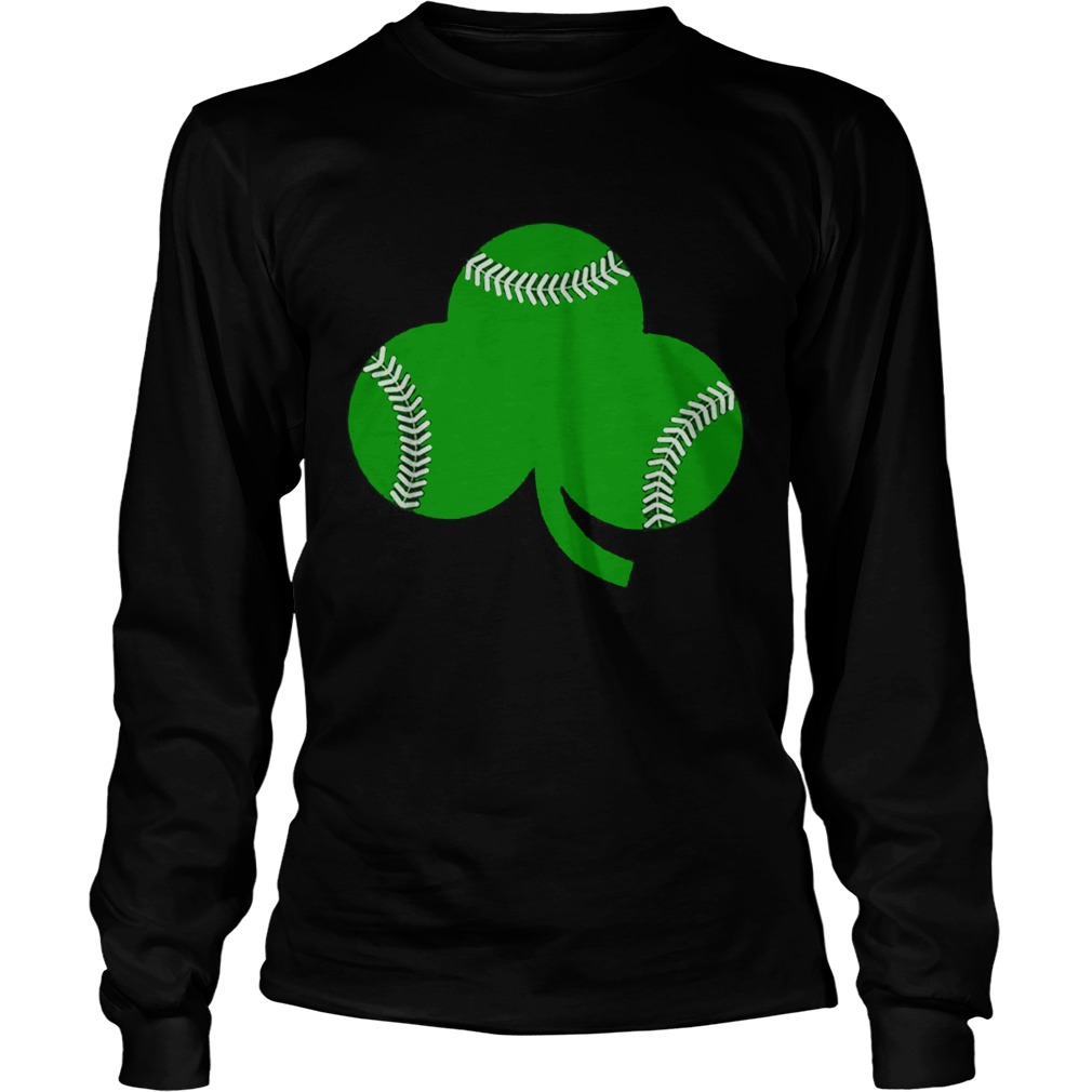 Baseball St Patricks Day Shamrock Irish Baseball Long Sleeve