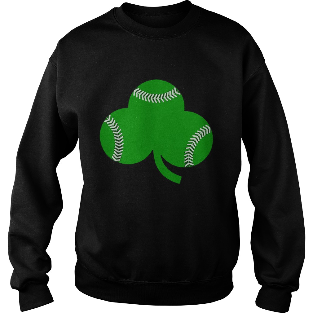Baseball St Patricks Day Shamrock Irish Baseball Sweatshirt