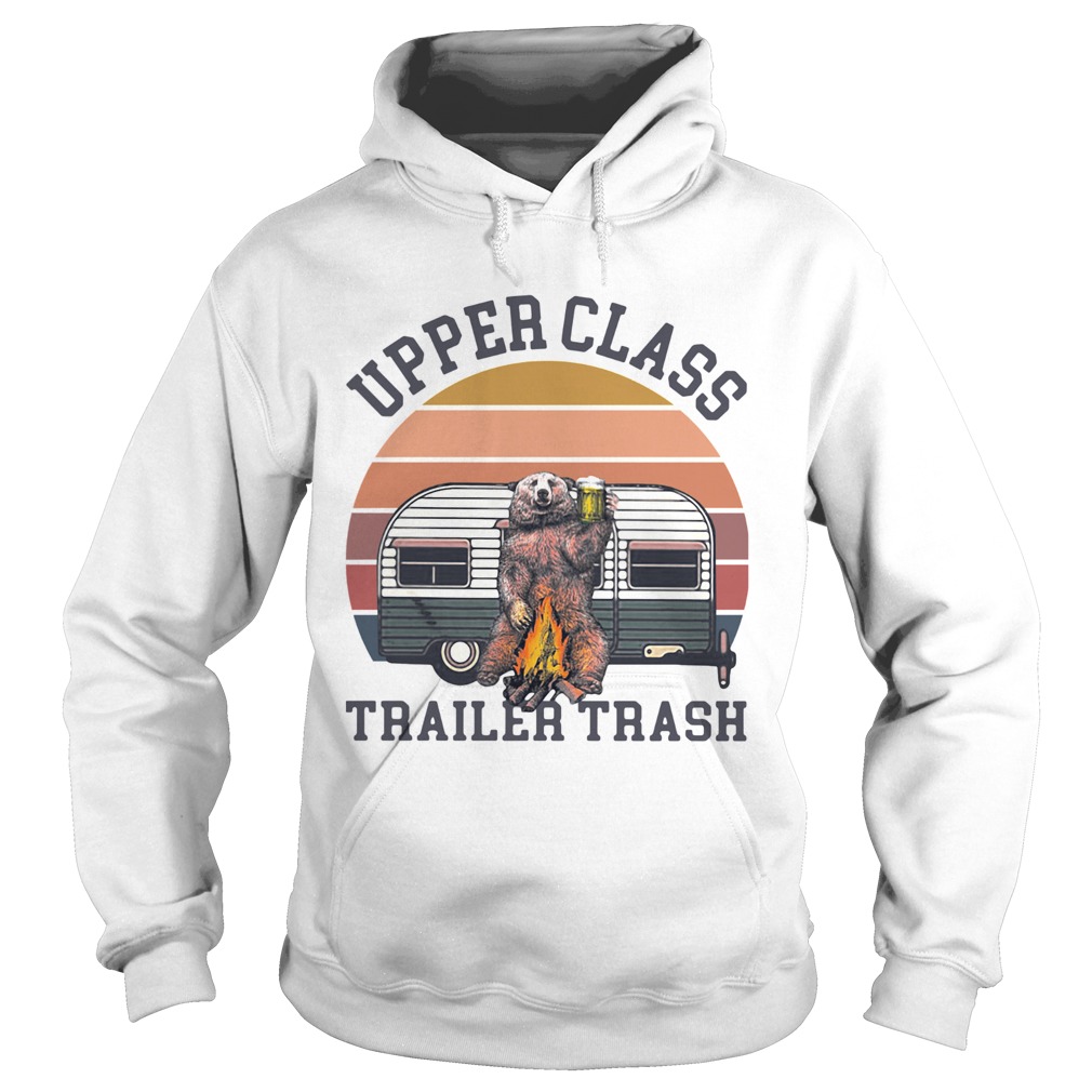 Bear Camping Upper Class Trailer Trash Vintage Hoodie