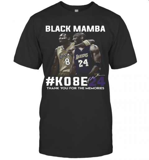 Black Mamba #Ko8e24 Thank You For The Memories T-Shirt