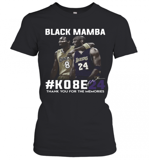 Black Mamba #Ko8e24 Thank You For The Memories T-Shirt Classic Women's T-shirt