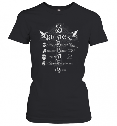 Black Sabbath Logo The Rules Of Hell Paranoid Signatures T-Shirt Classic Women's T-shirt