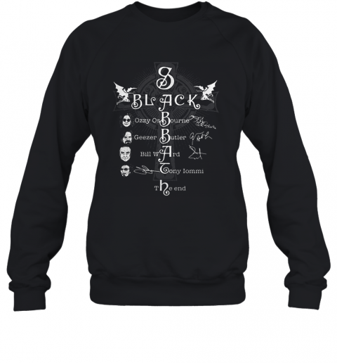 Black Sabbath Logo The Rules Of Hell Paranoid Signatures T-Shirt Unisex Sweatshirt