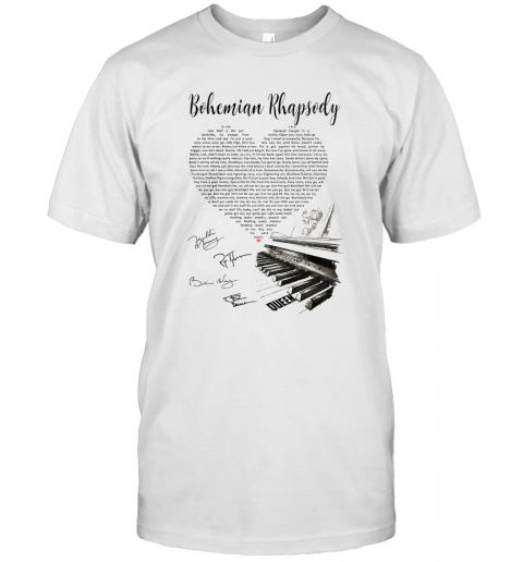 Bohemian Rhapsody Heart Piano T-Shirt