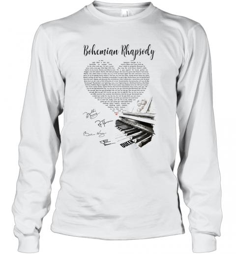 Bohemian Rhapsody Heart Piano T-Shirt Long Sleeved T-shirt 