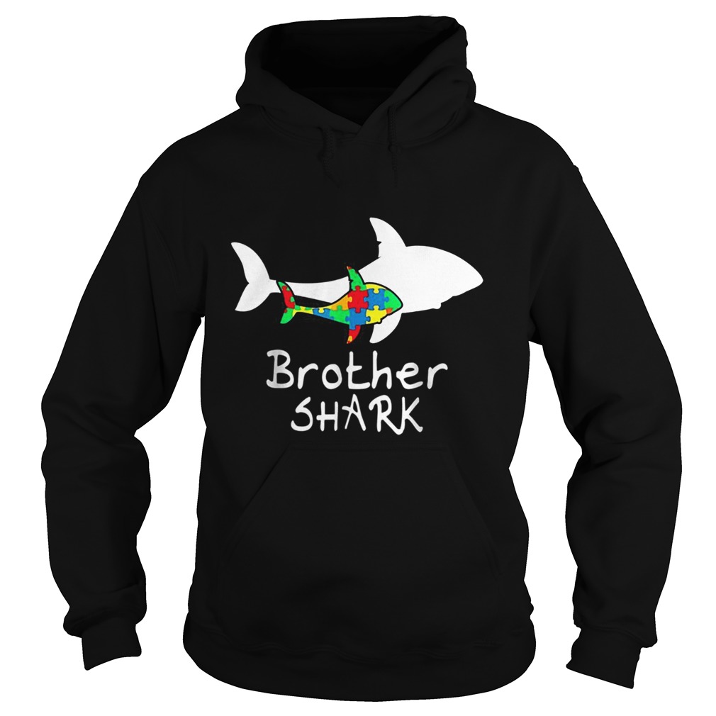 Brother Shark Puzzle Piece Cool Autism Awareness Hoodie