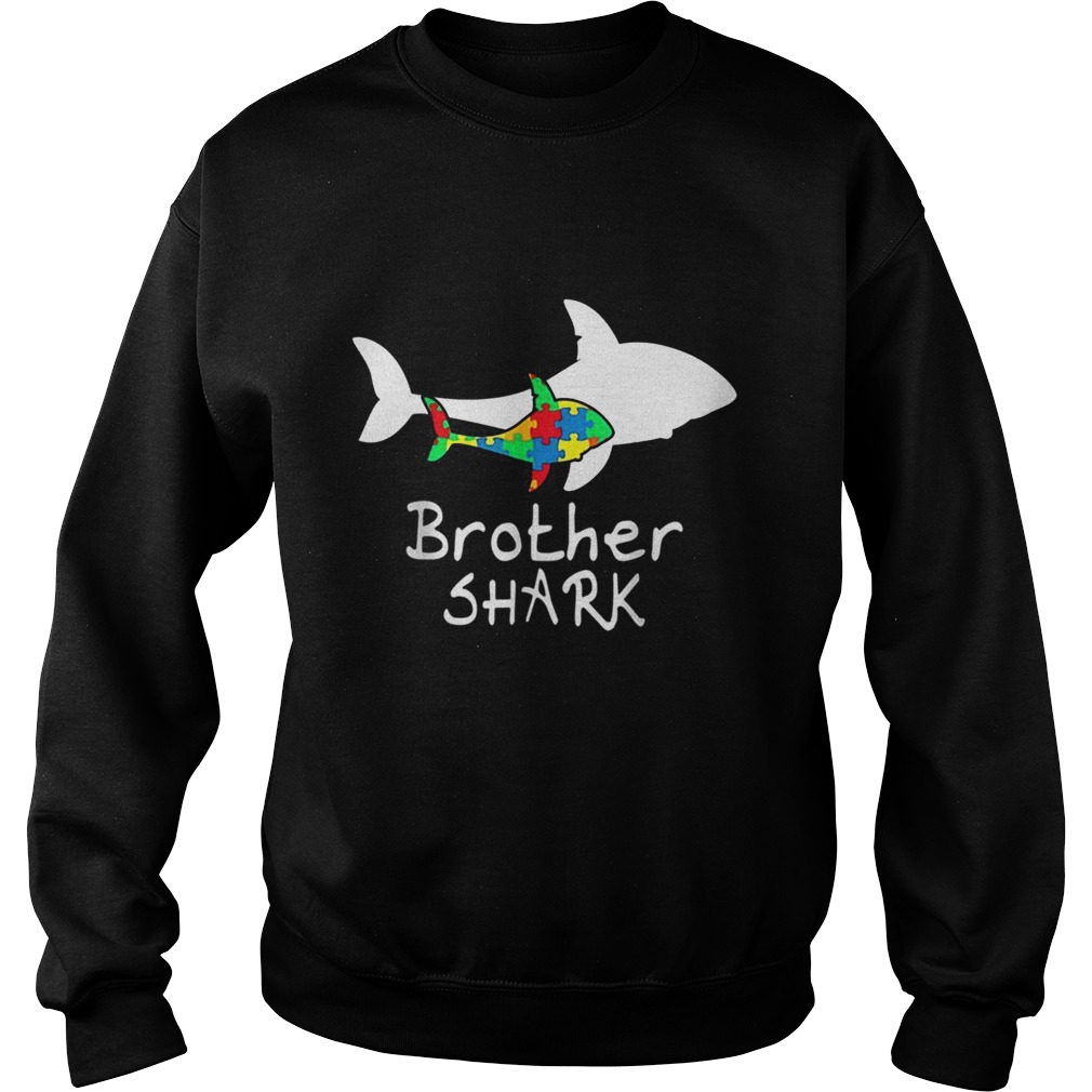 Brother Shark Puzzle Piece Cool Autism Awareness Sweatshirt