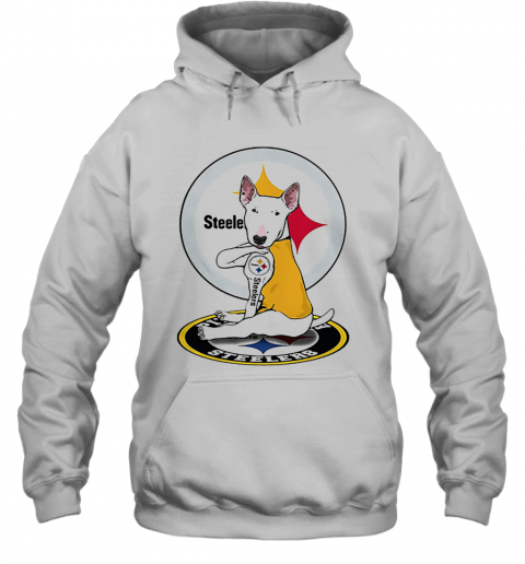 Bull Terrier Tattoo Pittsburgh Steelers Logo T-Shirt Unisex Hoodie