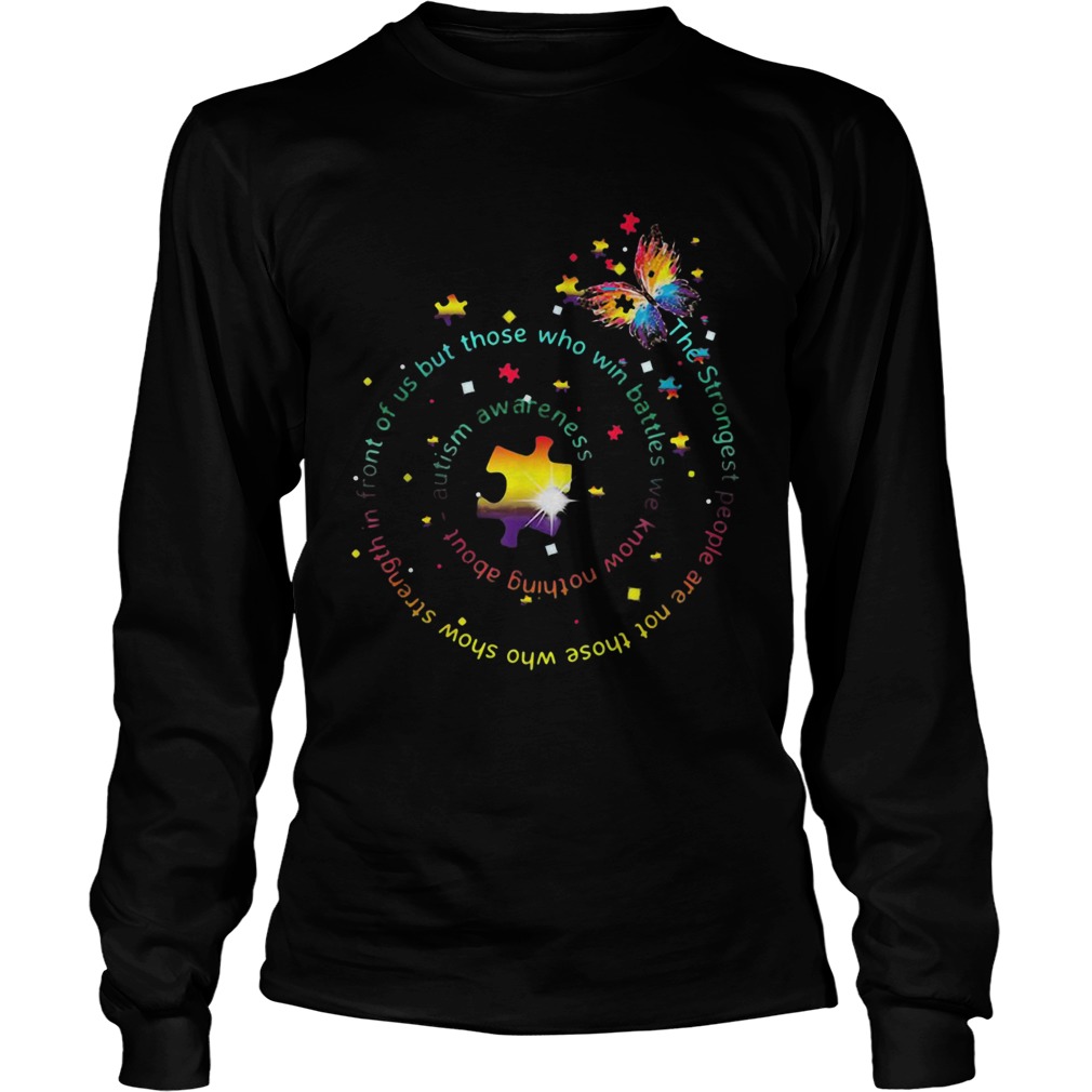 Butterfly Autism Awareness The Strongest People cute Long Sleeve