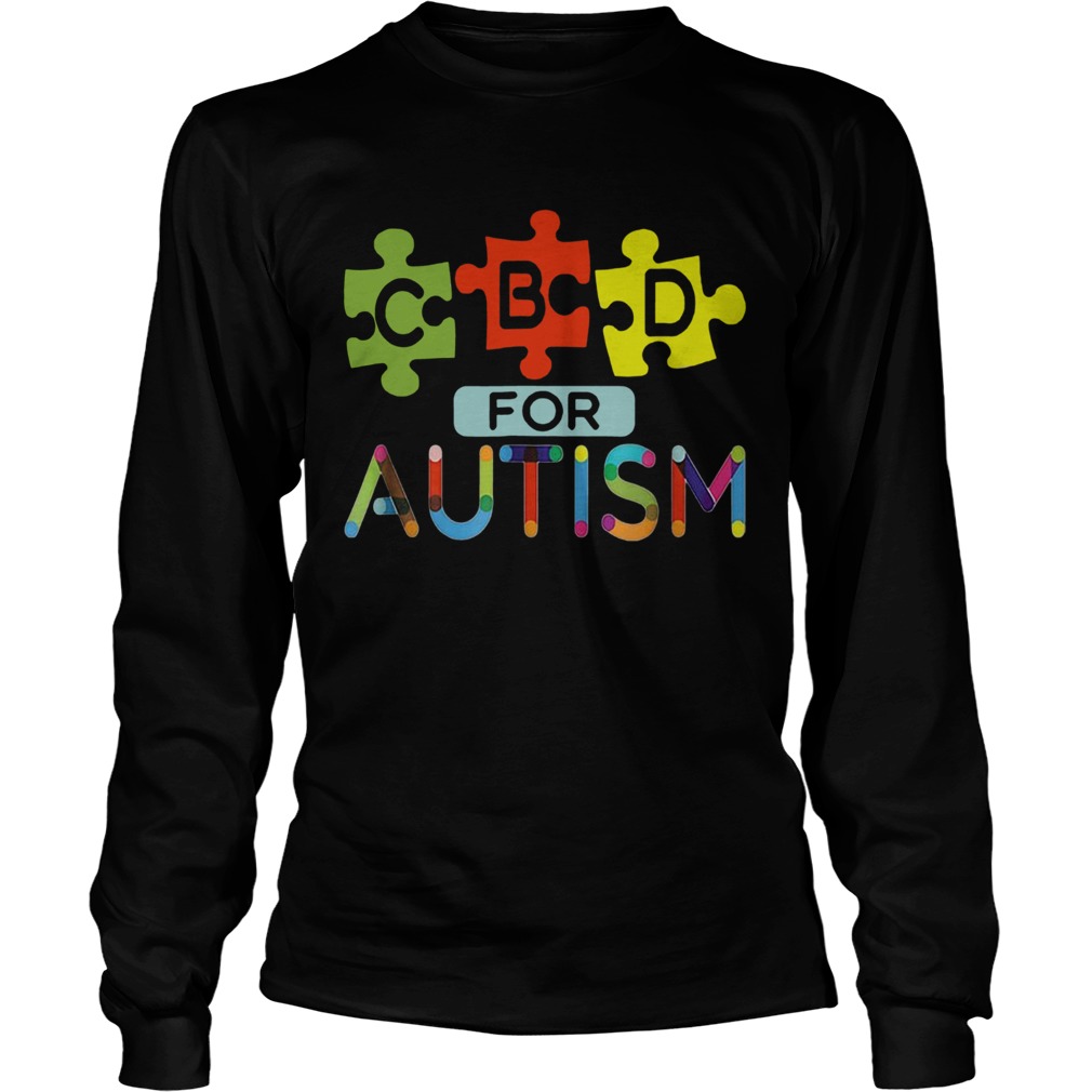 CBD For Autism Awareness Shirt Hemp Oil Puzzle Long Sleeve