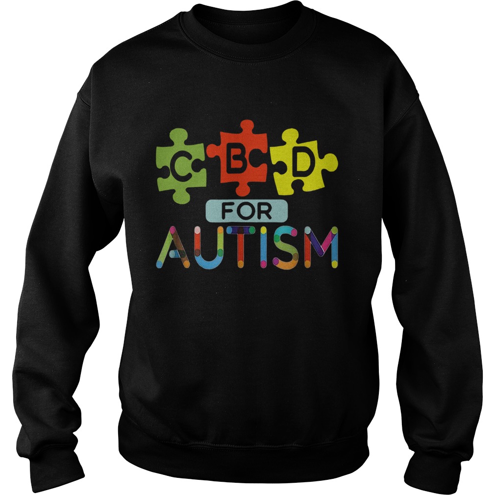 CBD For Autism Awareness Shirt Hemp Oil Puzzle Sweatshirt