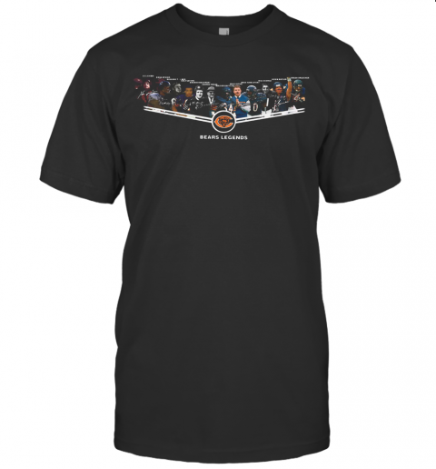 Chicago Bears Legends 6Id Luckman Doua Atkins Bulldog Turner Gale Sayers T-Shirt