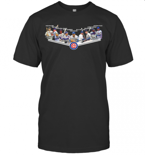 Chicago Cubs Players Team Signature T-Shirt