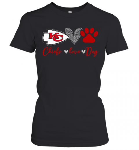Chieds Peace Love Dog T-Shirt Classic Women's T-shirt