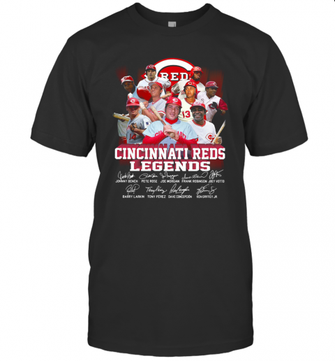 Cincinnati Reds Legends Players Signatures T-Shirt