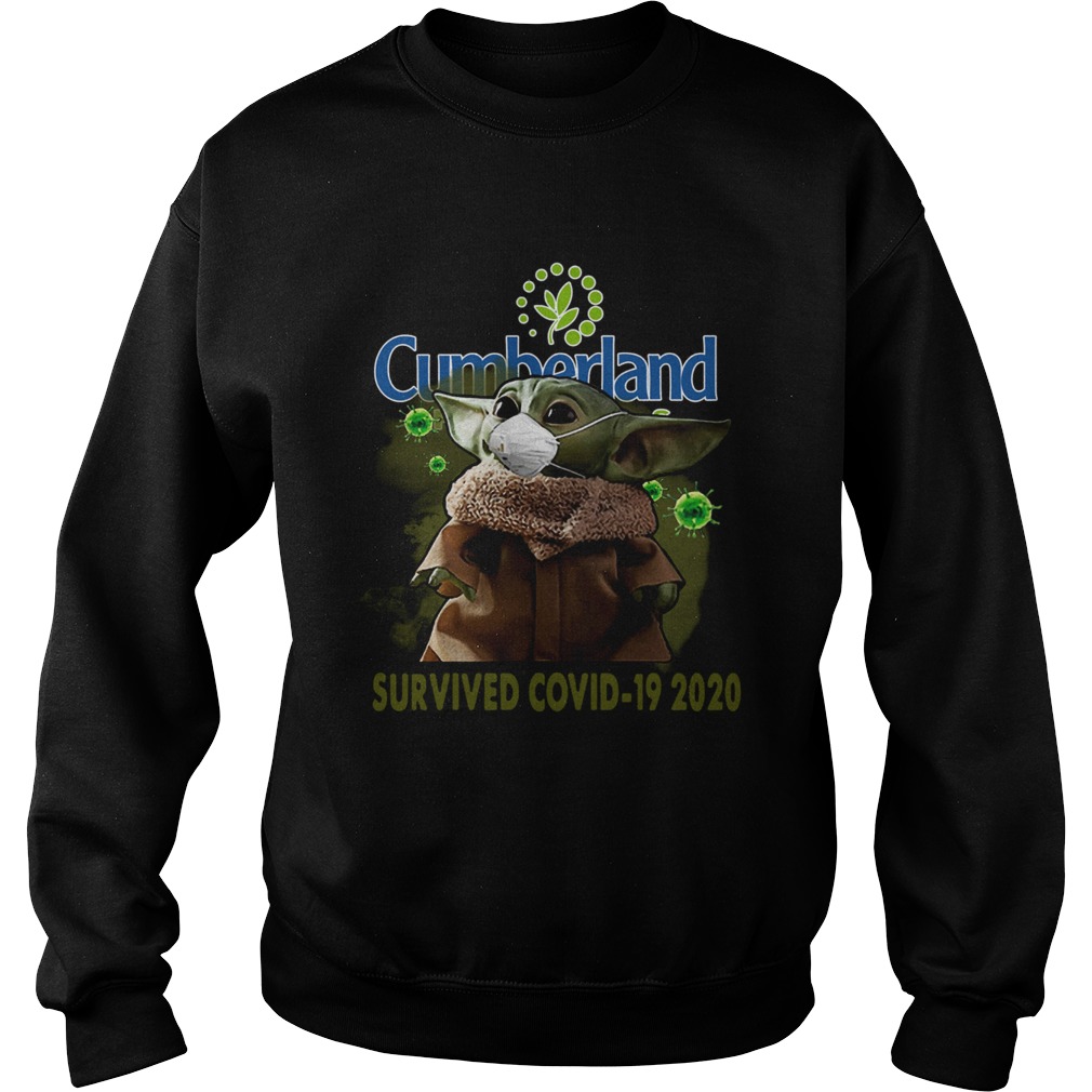 Cute Baby Yoda Cumberland Farms Survived Covid19 2020 Sweatshirt