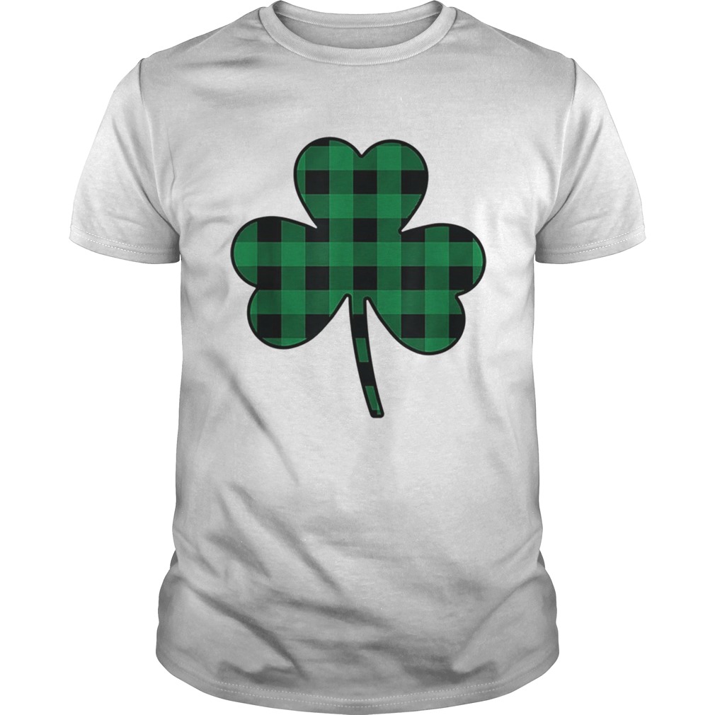 Cute Green Buffalo Plaid Shamrock St Patricks Day shirt