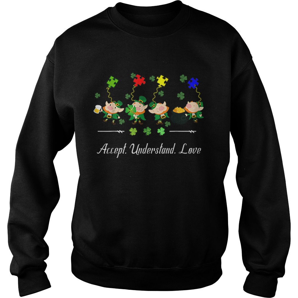 Cute Leprechaun Accept Understand Love Autism Awareness Sweatshirt