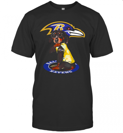 Dachshund Baltimore Ravens T-Shirt