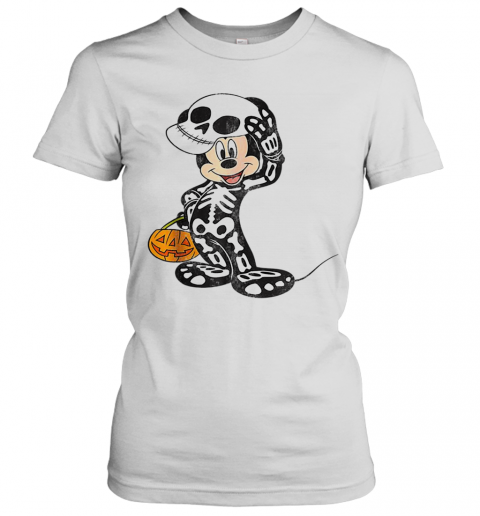 Disney Mickey Mouse Skeleton Costume T-Shirt Classic Women's T-shirt