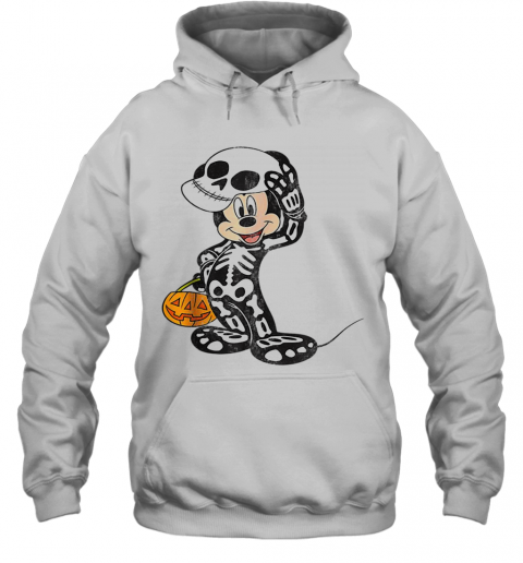 Disney Mickey Mouse Skeleton Costume T-Shirt Unisex Hoodie