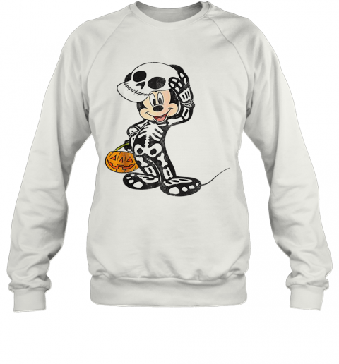 Disney Mickey Mouse Skeleton Costume T-Shirt Unisex Sweatshirt