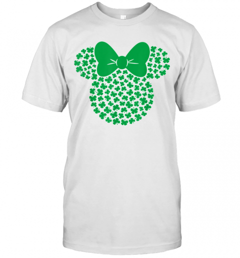 Disney Minnie Mouse Icon Green Shamrocks St. Patrick'S Day T-Shirt Classic Men's T-shirt