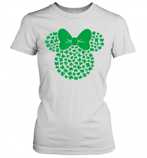 Disney Minnie Mouse Icon Green Shamrocks St. Patrick'S Day T-Shirt Classic Women's T-shirt