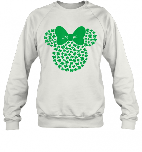 Disney Minnie Mouse Icon Green Shamrocks St. Patrick'S Day T-Shirt Unisex Sweatshirt