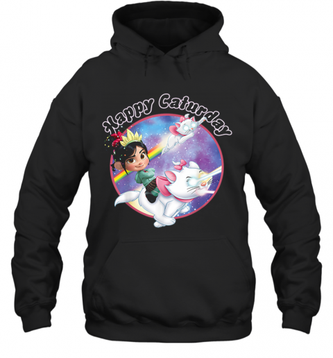 Disney Wreck It Ralph Vanellope Rainbow Galaxy Caturday T-Shirt Unisex Hoodie