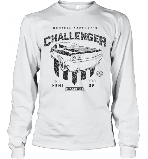 Dominic Toretto'S Challenger Made Usa Car T-Shirt Long Sleeved T-shirt 