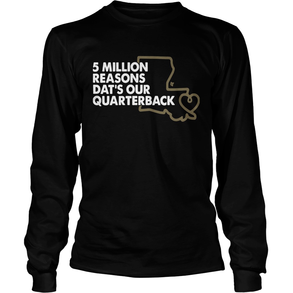 Drew Brees 5 Million Reasons Dats Our Quarterback Long Sleeve