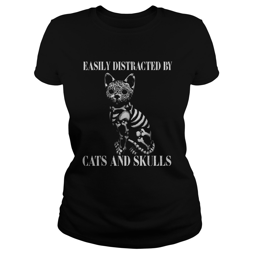 Easily Distracted By Cats And Skulls Costume Classic Ladies