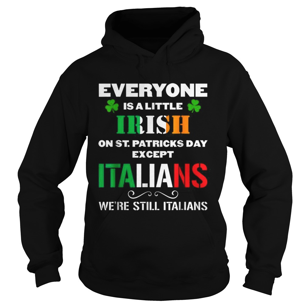 Everyone Is Irish Except Italians On St Patricks Day Hoodie
