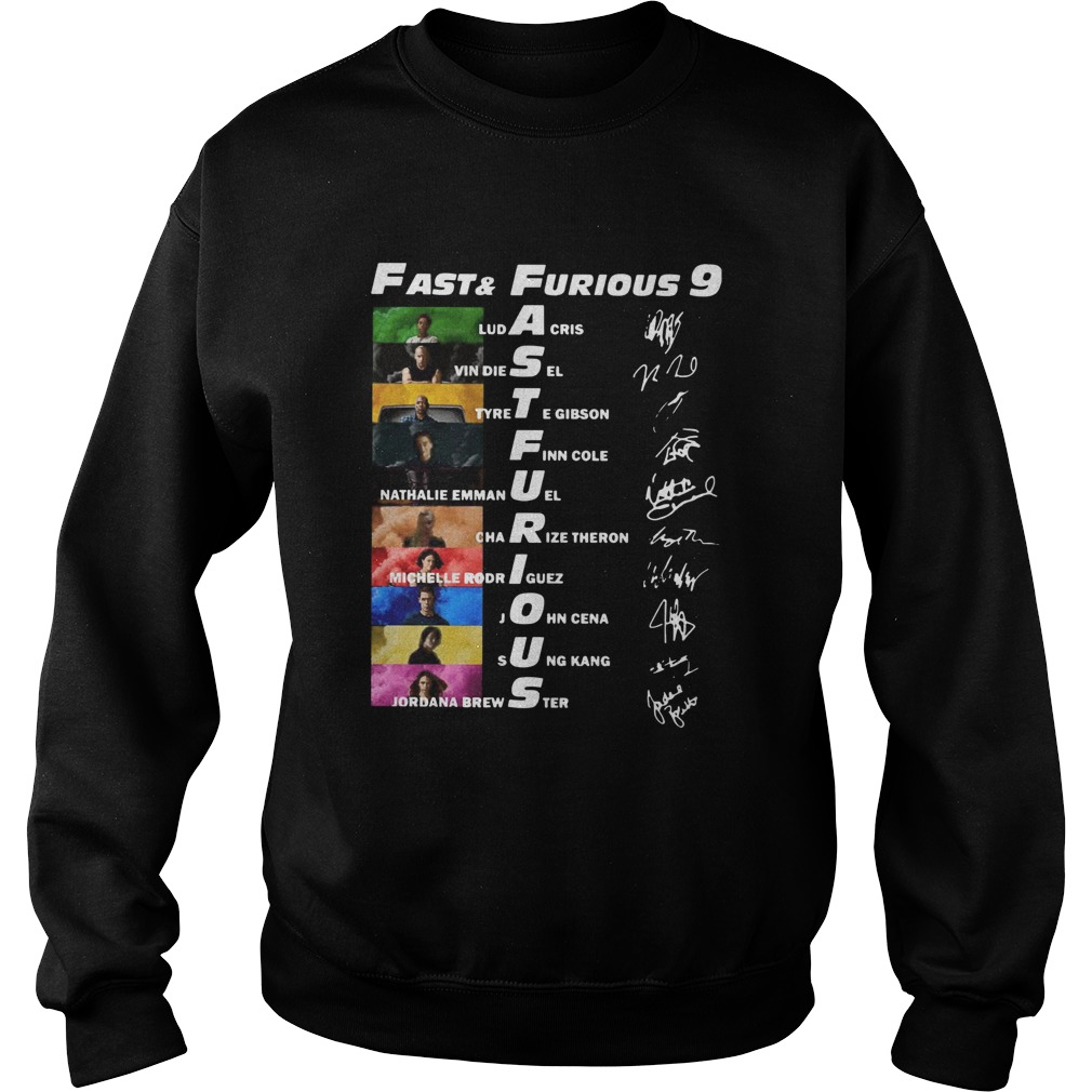 Fast And Furious 9 Ludacris Vin Diesel Tyrese Gibson Finn Cole Signatures Sweatshirt