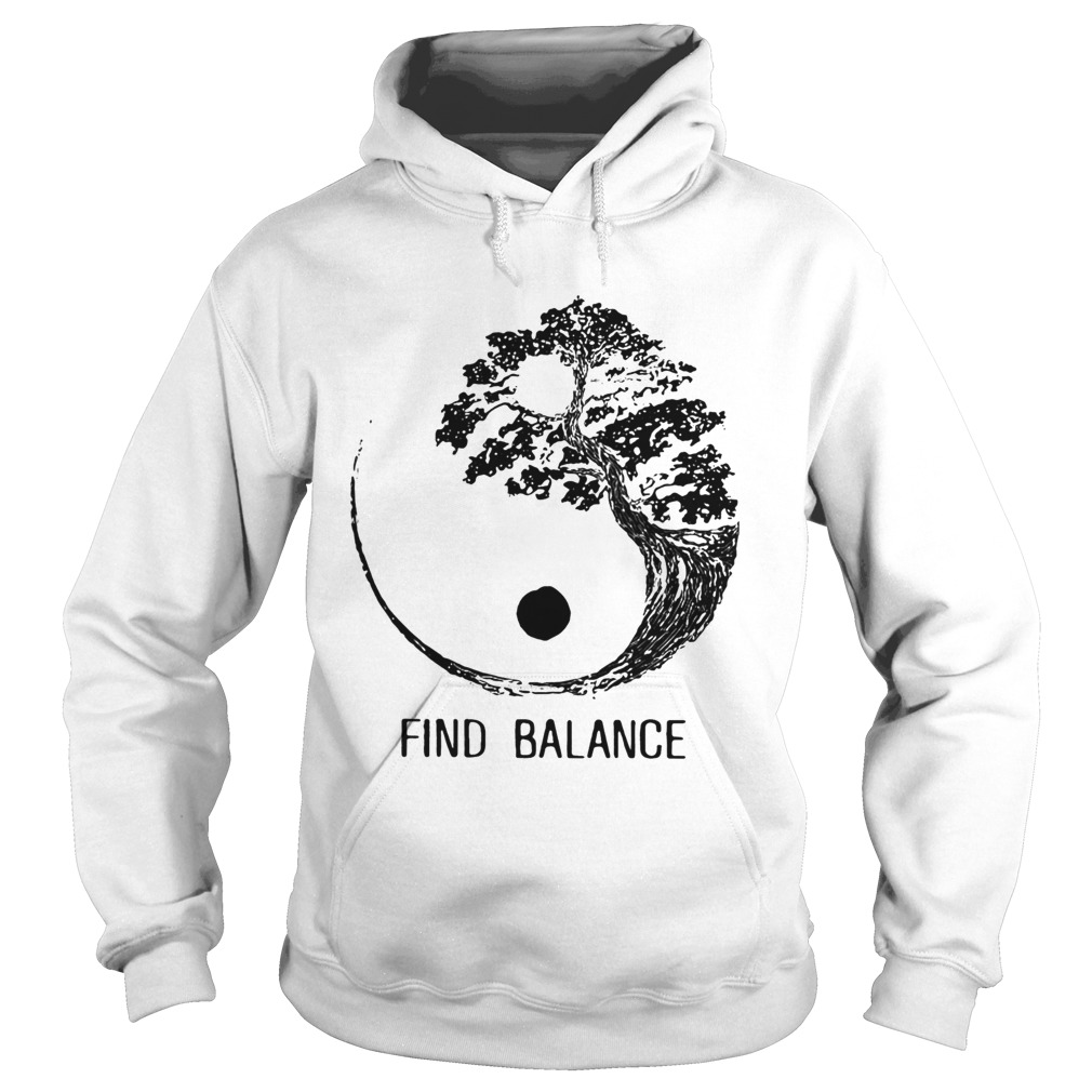 Find Balance Yin Yang Bonsai Tree Japanese Hoodie