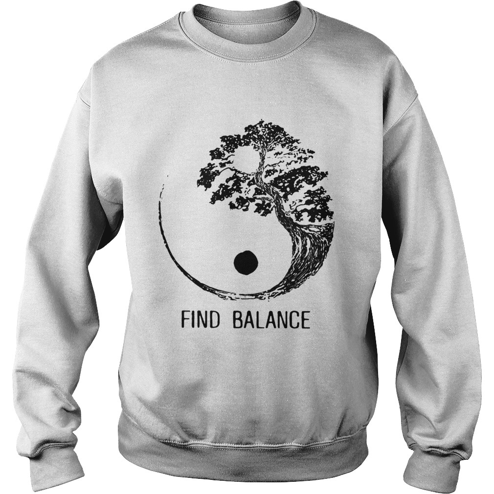 Find Balance Yin Yang Bonsai Tree Japanese Sweatshirt