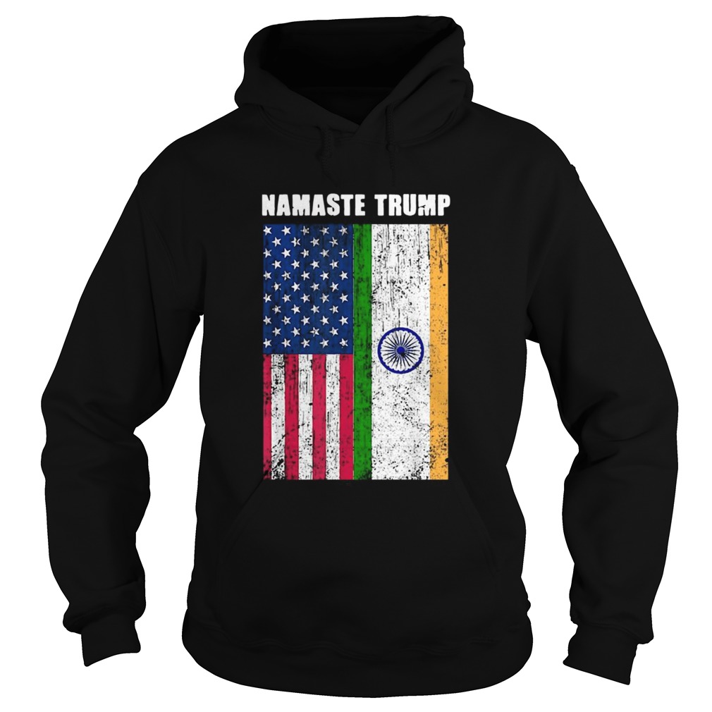 Flag American India Namaste Trump Visits India 2020 Hoodie