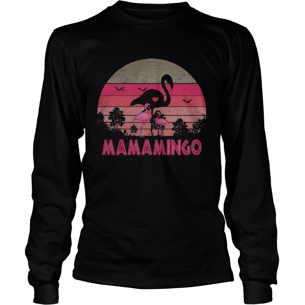 Flamingo mamamingo vintage retro Long Sleeve