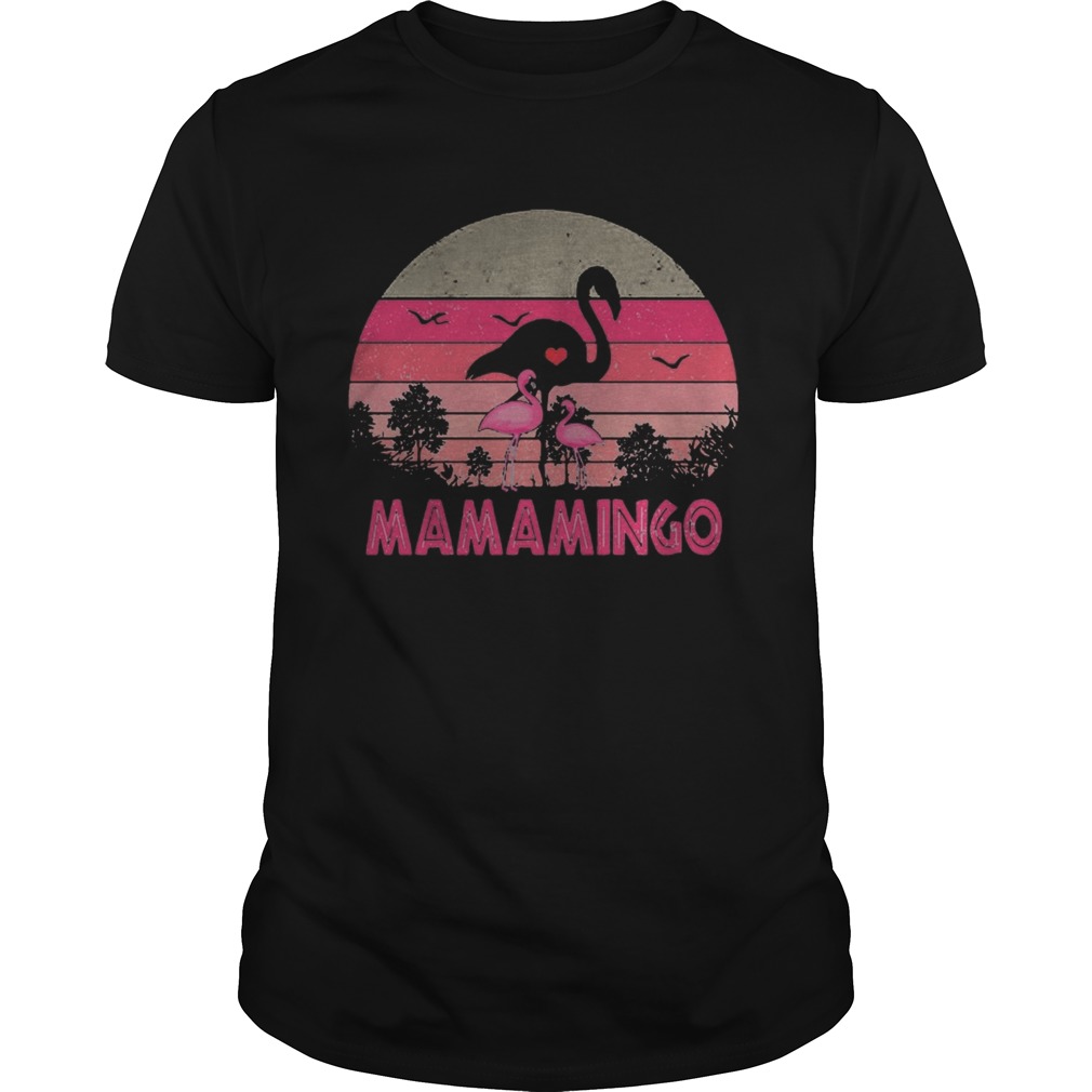 Flamingo mamamingo vintage retro shirt