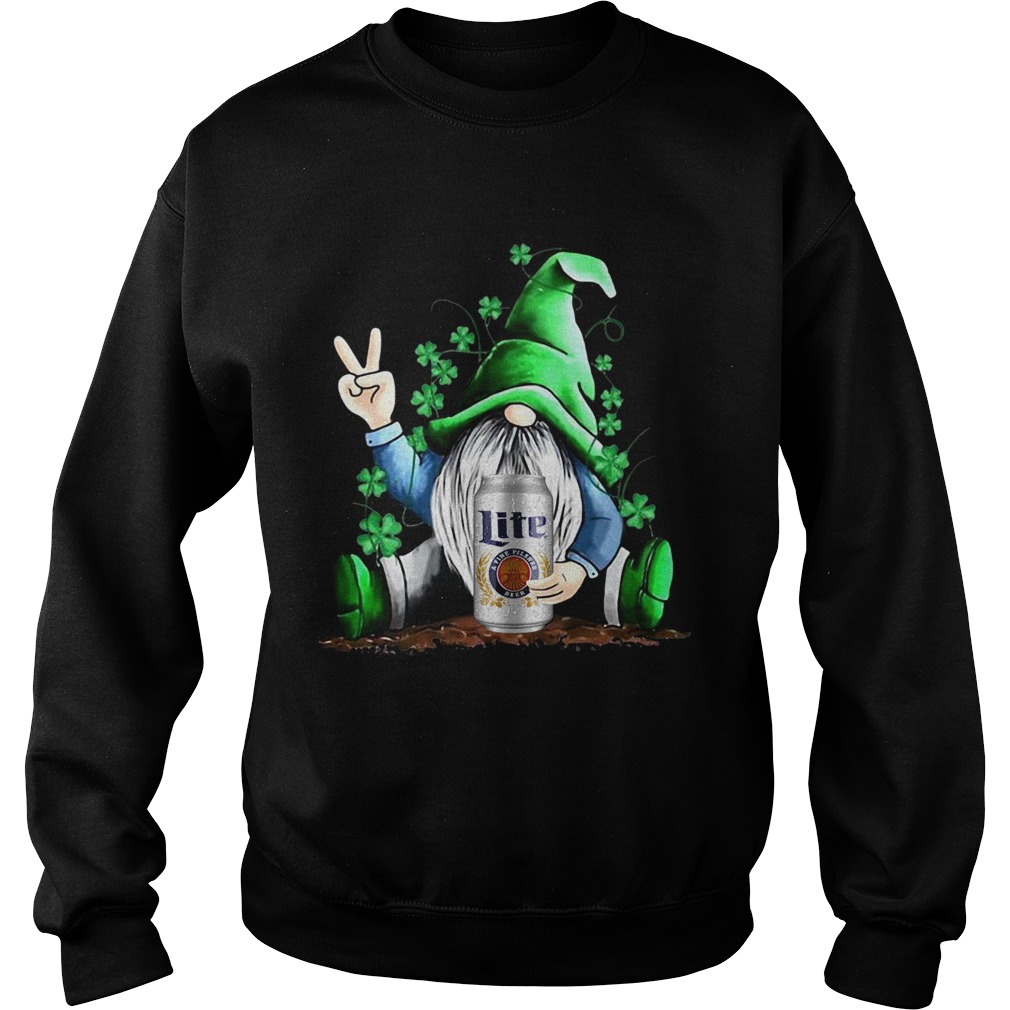 Gnomes Lucky Hug Miller Lite St Patricks Day Sweatshirt