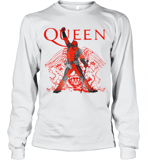 Good Deadpool Freddie Mercury Queen We Are The Champions T-Shirt Long Sleeved T-shirt 