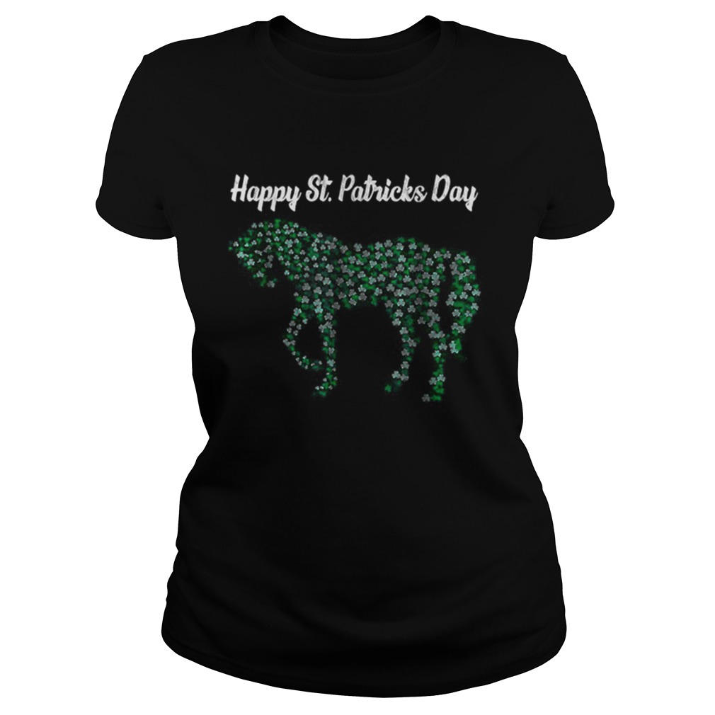 Great Horse Shamrock Horse Riding Lover St Patricks Day Classic Ladies